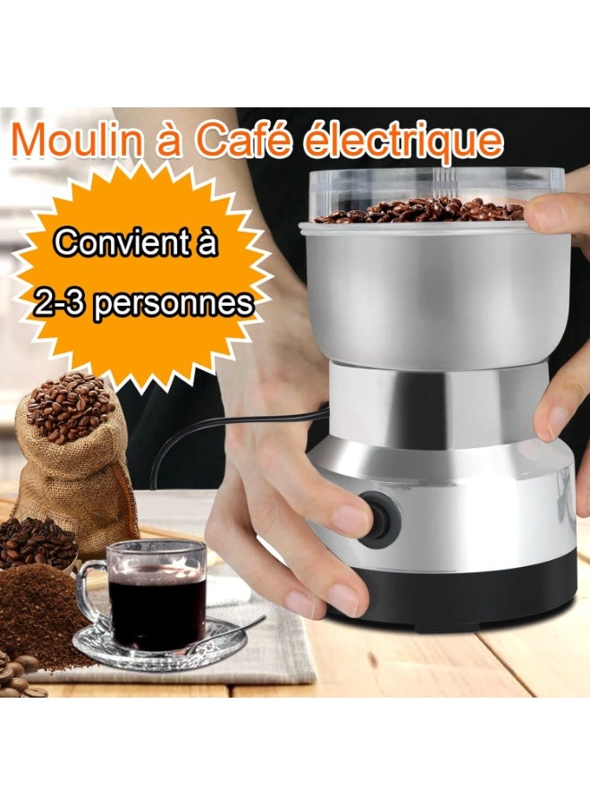 مطحنة قهوة كهربائية توسكوس 300 مل متعددة الوظائف مع 4 شفرات من الفولاذ المقاوم للصدأ لطحن حبوب القهوة والتوابل وبذور الكتان وأكثر - Image 4